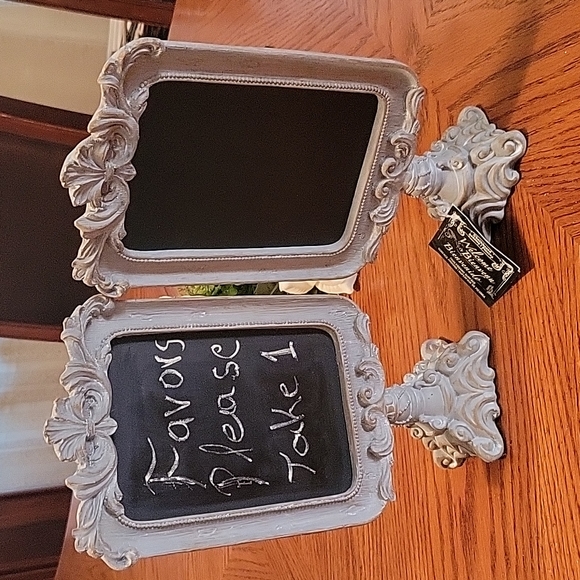 NWT SET OF 2 CHALKBOARD TABLE DECORATION - Picture 4 of 14